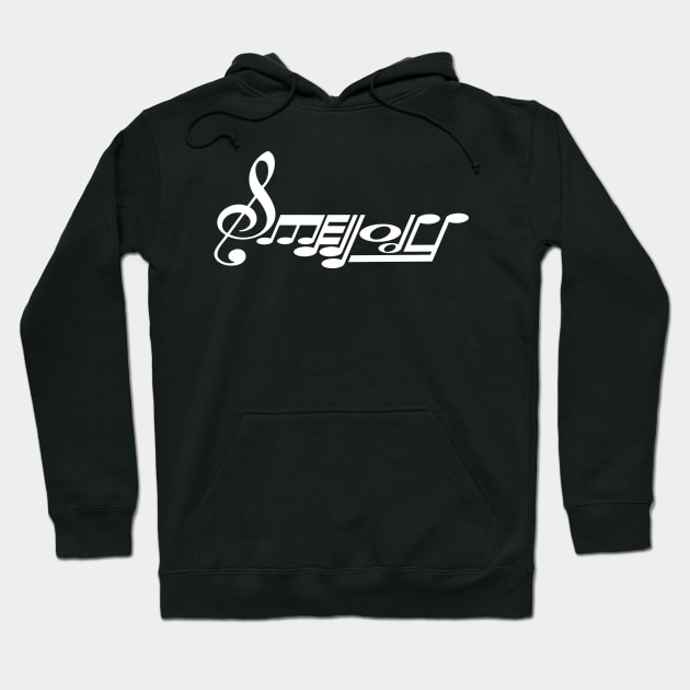 Smellody Logo White Hoodie by MOULE